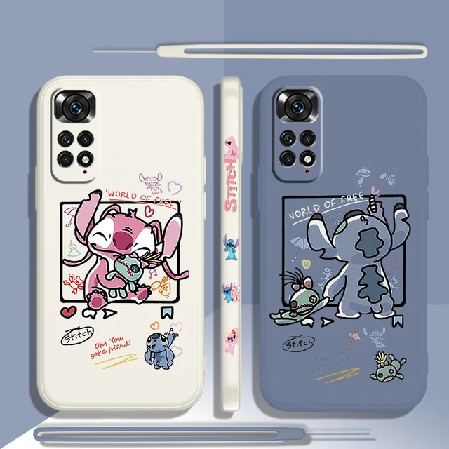 Stitch loves kiss Angel Cellphones Case For Xiaomi Redmi Note 11 12 13 10 9  8 Pro 7 11E 11S 5G 9S 8T 9A 9C 10C K40 Fundas Coque - AliExpress