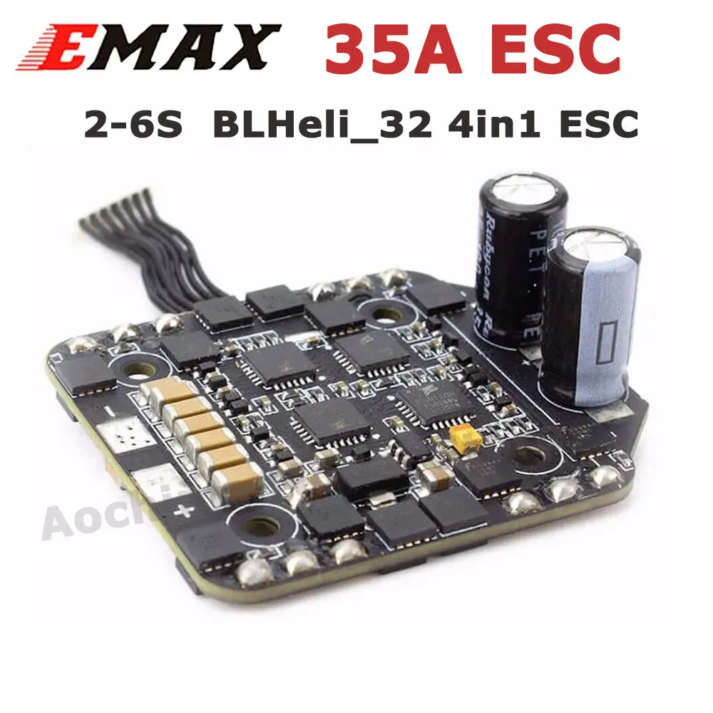 

EMAX Mini Magnum 2 35A ESC MPU6000 2-6S BLHeli_32 4in1 ESC 20x20mm Support DSHOT,MULTISHOT,ONESHOT125 for RC FPV Drone