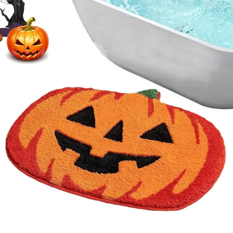 

Thanksgiving Day Pumpkin Harvest Doormat Modern Bedroom Kitchen Floor Mat Balcony Rug Door Mat Flowers Leaves Anti-slip Bath Mat