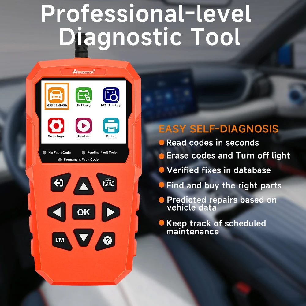 V880 Car Diagnostic Scanner Engine Check Car Code Reader Obd2 Diagnostic Tool Multi-Language On-Board