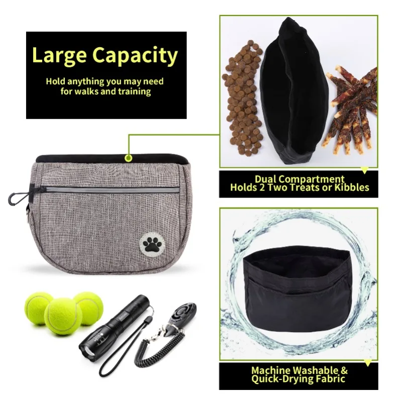 Pet Snack Bag Dog Walking Artifact Pet Training Waist Bag Dog Training Snack for Outings