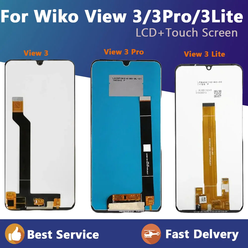 

New For Wiko View 3 Pro Display LCD Wiko View 3 P311LCD Display Touch Screen Digitizer Mobile Phone LCD Wiko View 3 Lite W-V800