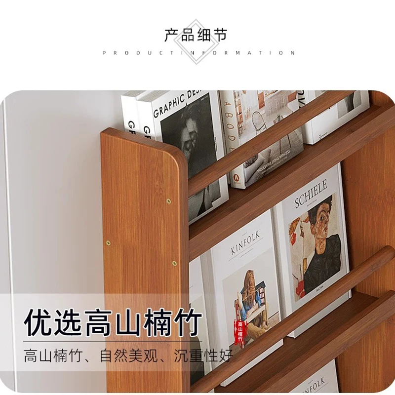Ultra-Thin Wall-Mounted Bookshelf Door Storage Rack Magazine Holder Multi-Layer Narrow Space Organizer for Kids Books-FYMR