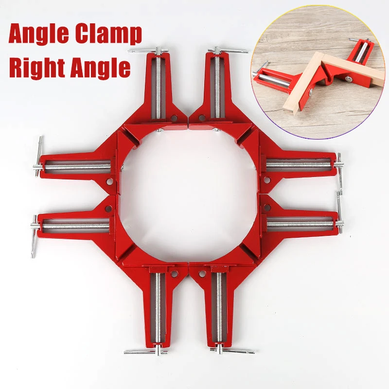 4 inch 90 Degrees Angle Clamp Right Angle Woodworking Frame Clamp 1-4pcs, woodworking clamps