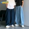 Men's 4xl Navy y2k Baggy Pants Denim Wide Leg Trousers Oversized Loose Jeans For Men Harajuku Cotton Korean Style Brand Clothing 1