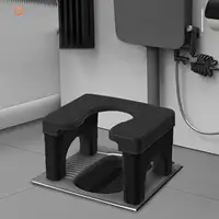 Squatting Toilet Stool Chair Non Slip Thick Household Widen Panel Sturdy Rounded Edge Easy to Wash Potty Chairs for Bathroom 2