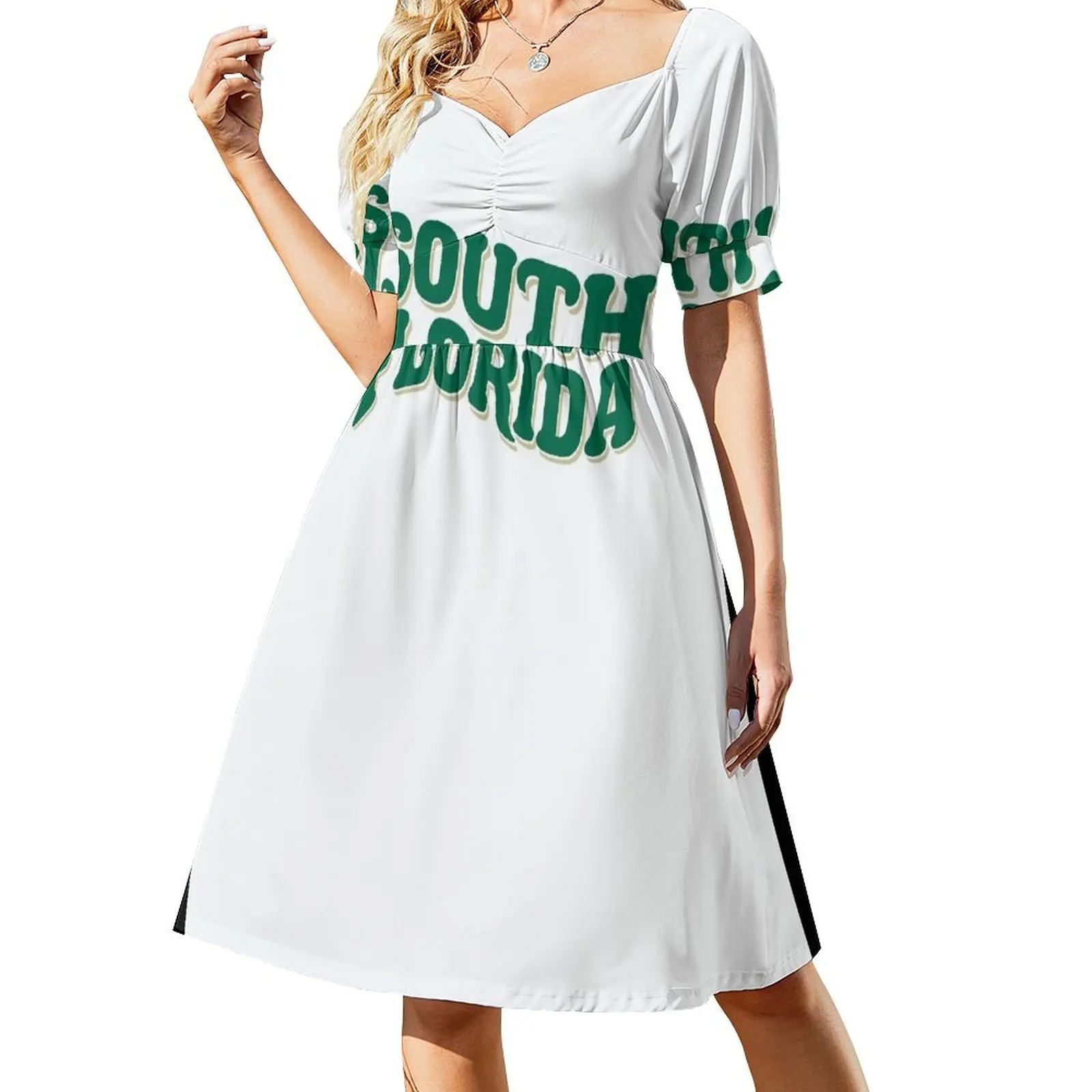 thumbnail image 1 of USF University of South Florida Vestido de manga corta vestidos de mujer para mujer vestido de mujer, 1 of 7