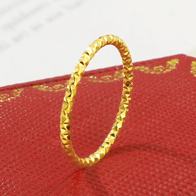 1.5mm Thin Stackable Ring Stainless Steel Faceted Ring for Women Girl Size 5-10