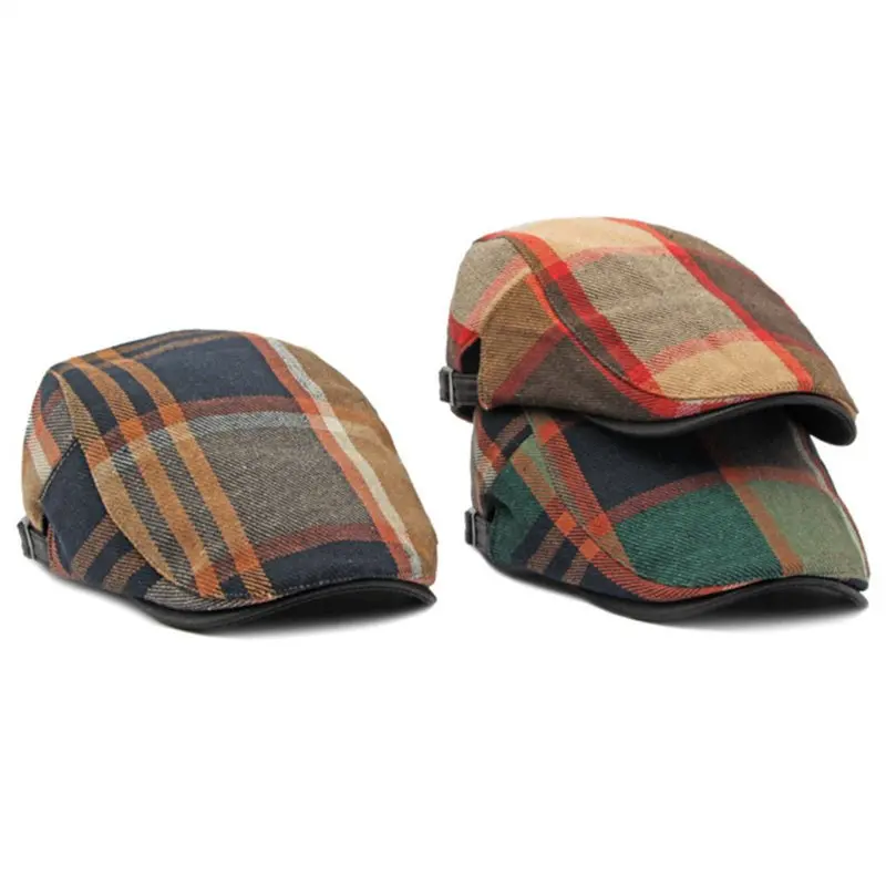 Newsboy Caps Cotton Print Flat Peaked Beret Hats 136 for Men and Women casual hat beret hat newsboy cap newsboy hat