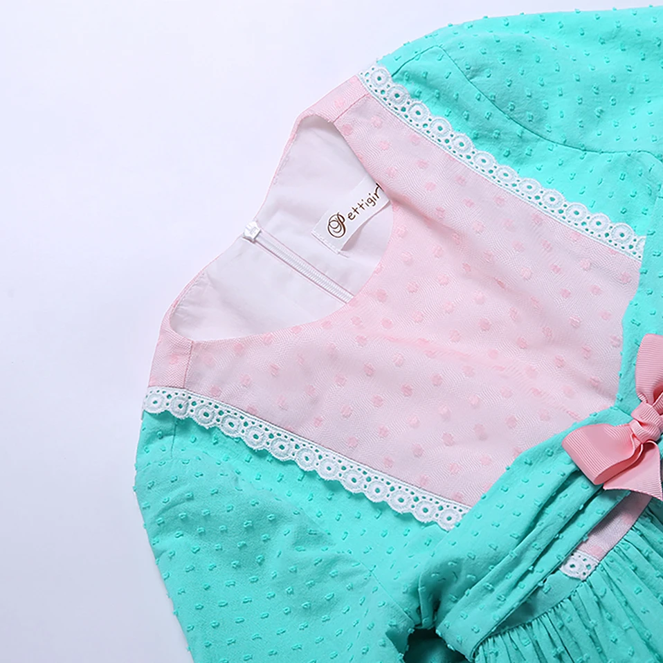 فستان فاخر مع العيينة ، الأزرق والوردي ، للأطفال ،...