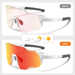 Enhanced Photochromic Sports Sunglasses with UV Protection (Photochromic red)