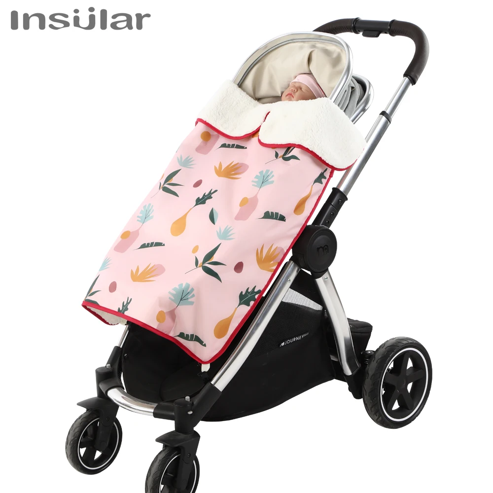 Winter Windproof Warm Baby Stroller Swaddles Waterproof Flannel Swaddle Knit Wraps Blanket Pram Pushchair Blankets 85*64cm 3