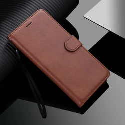 Leather Wallet Flip Case for Smartphones - Sleek and Durable Protection (Brown)