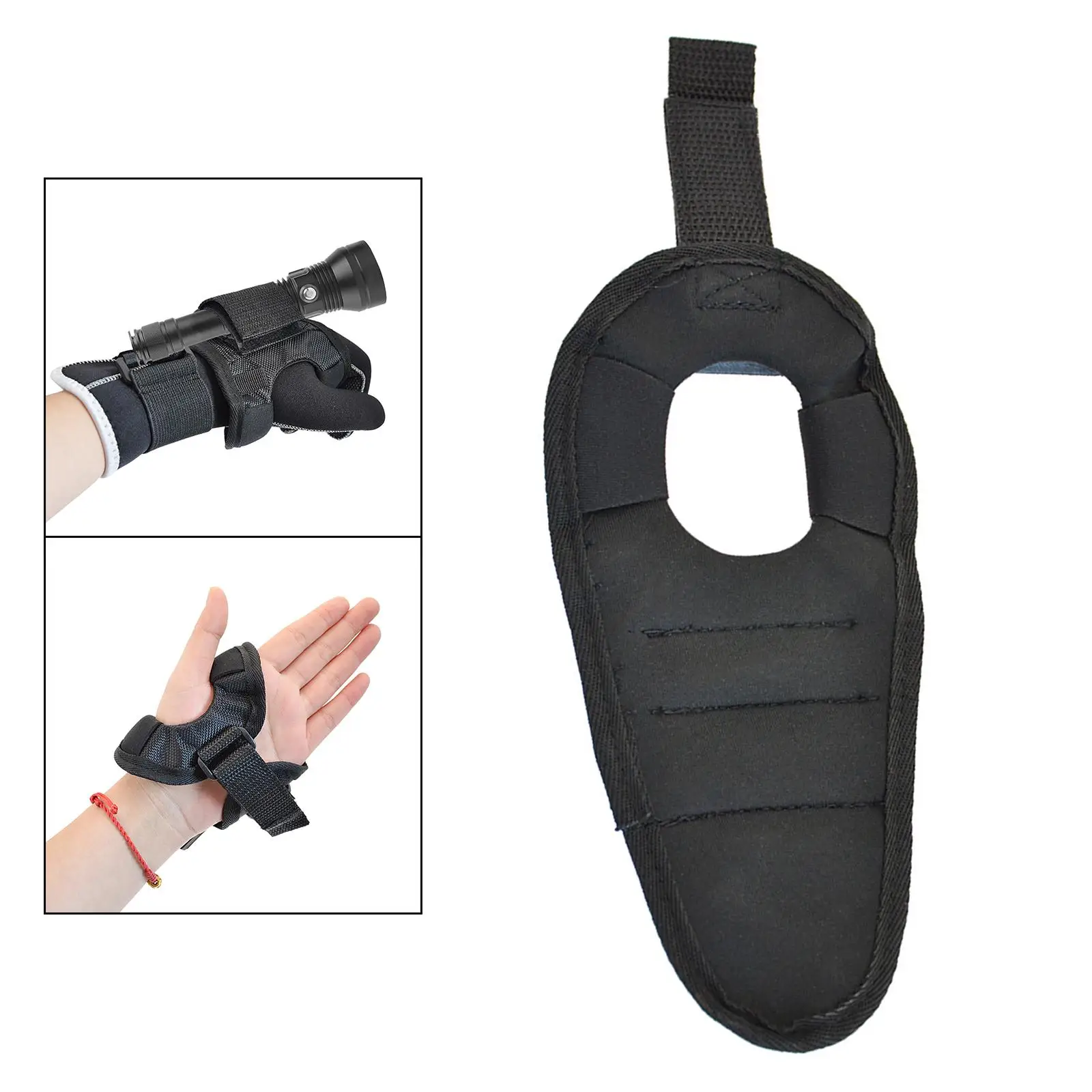 Torch Holder Hand Free Holder Glove Flexible Non Slip Wrist Strap Glove for Biking Diving Walking Outdoor Activities Fishing