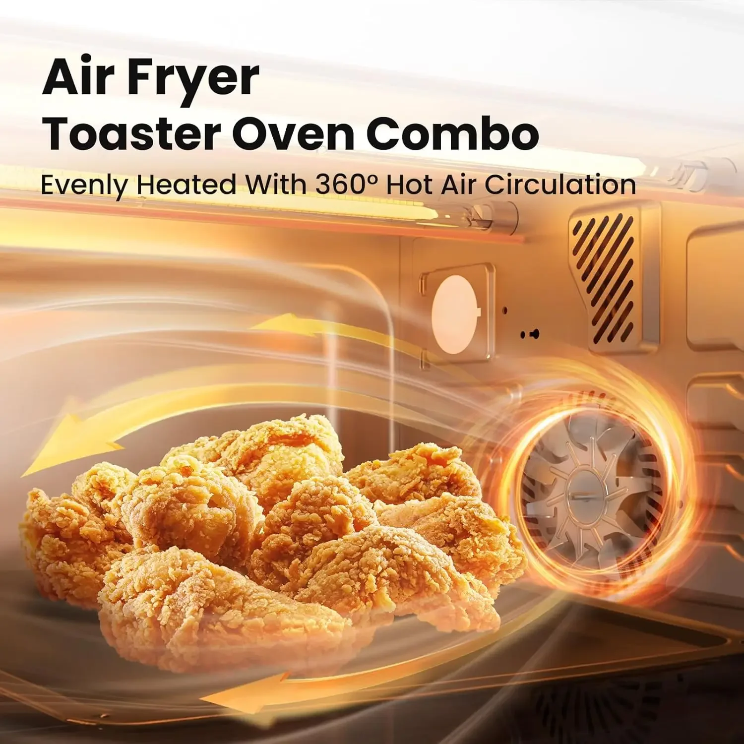 ' Toaster Oven Air Fryer ™ Ultra-Rapid Heat Technology, Convection Toaster Oven Countertop with Bake Broil Roast, 2