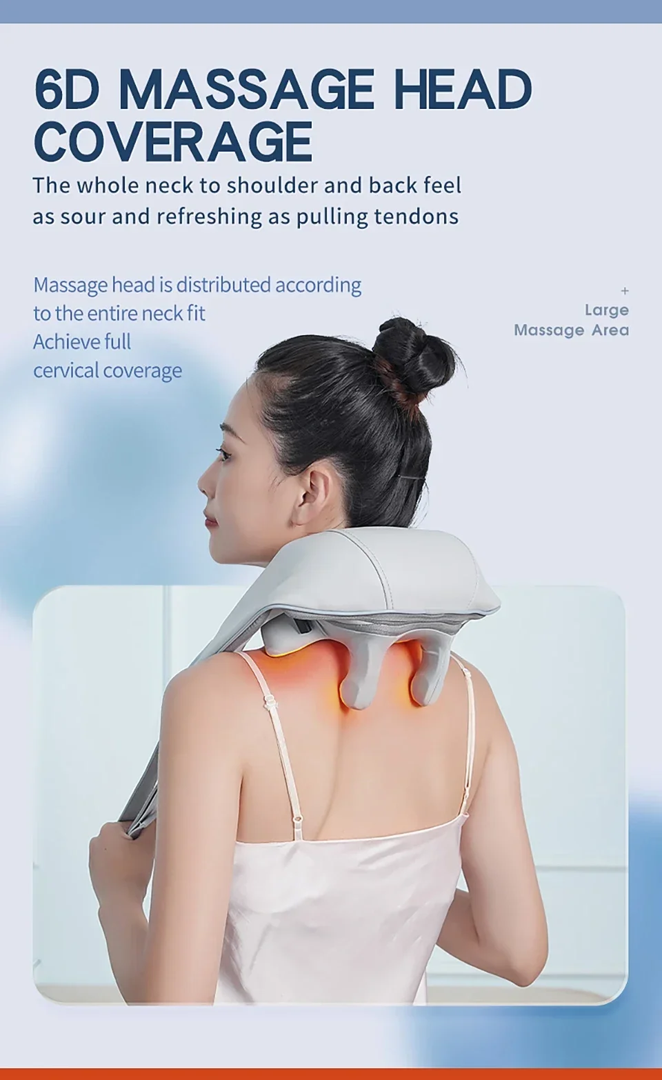 Multifunctional Massage Shawl, Cervical Spine And Back Massager, Heating And Kneading Trapezius Muscle Charging Back Buckle Type