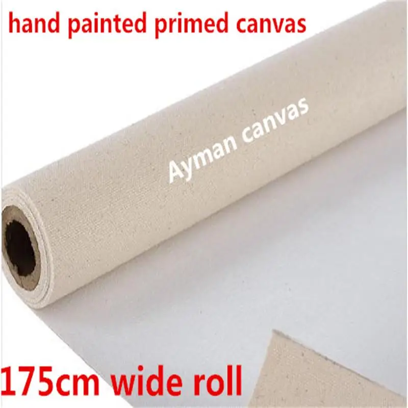 1.75m big roll primed linen blend canvas for hand painted practice