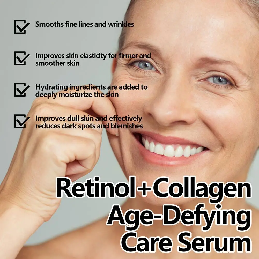 

Retinol Collagen Face Cream Tightens Skin Remove Wrinkles Anti-Aging Tighten Cream Relieve Skin Fine Facial Lines Repair L1I5