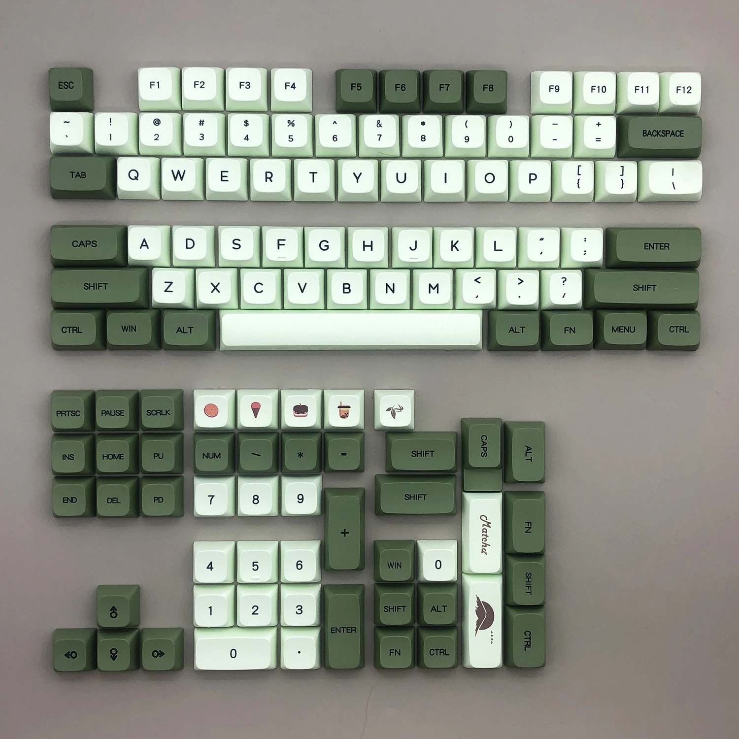 best keyboard for home office PBT Matcha themed personalized keycaps125 key thermal sublimation XDA highly complete For game mechanical keyboard korean computer keyboard