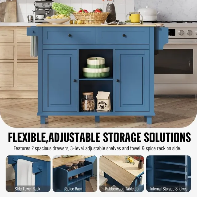 Rolling Kitchen Island Cart 5