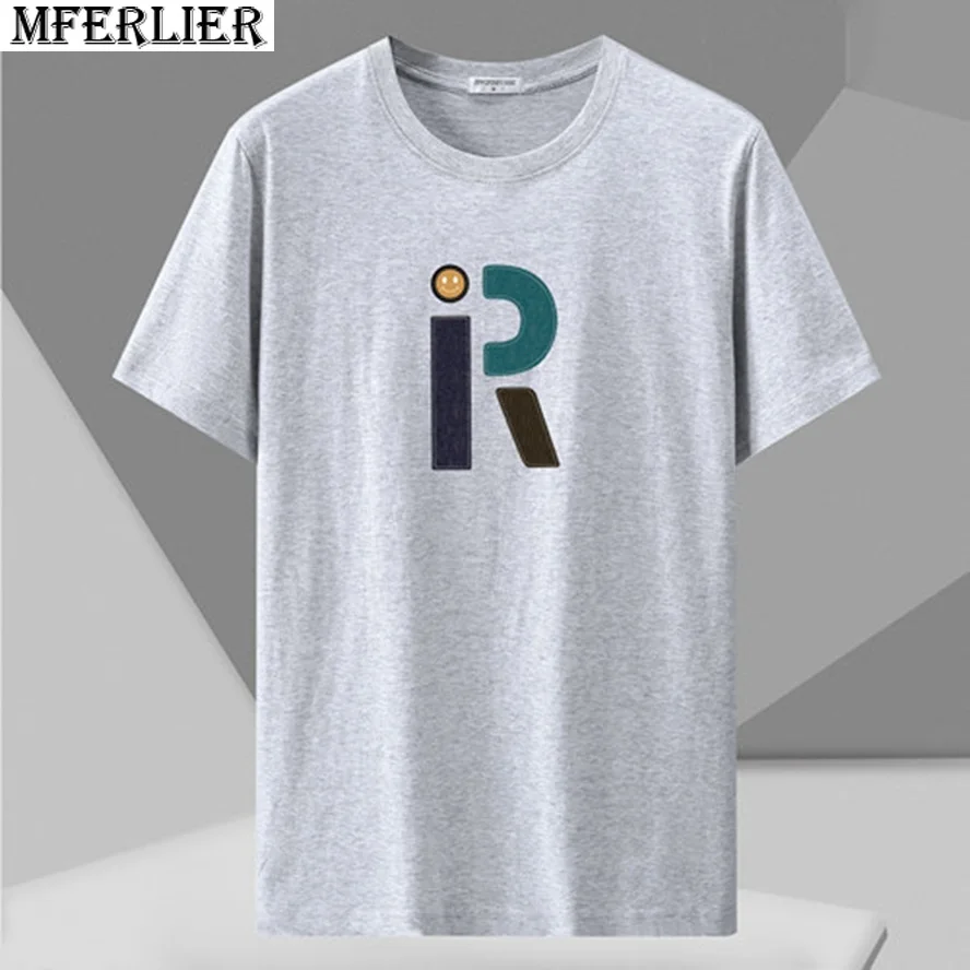 

summer men funny letter tshirt short sleeve cotton plus size 8XL 10XL 12XL 78 76 74 72 70 mferlier fashion tees tops loose