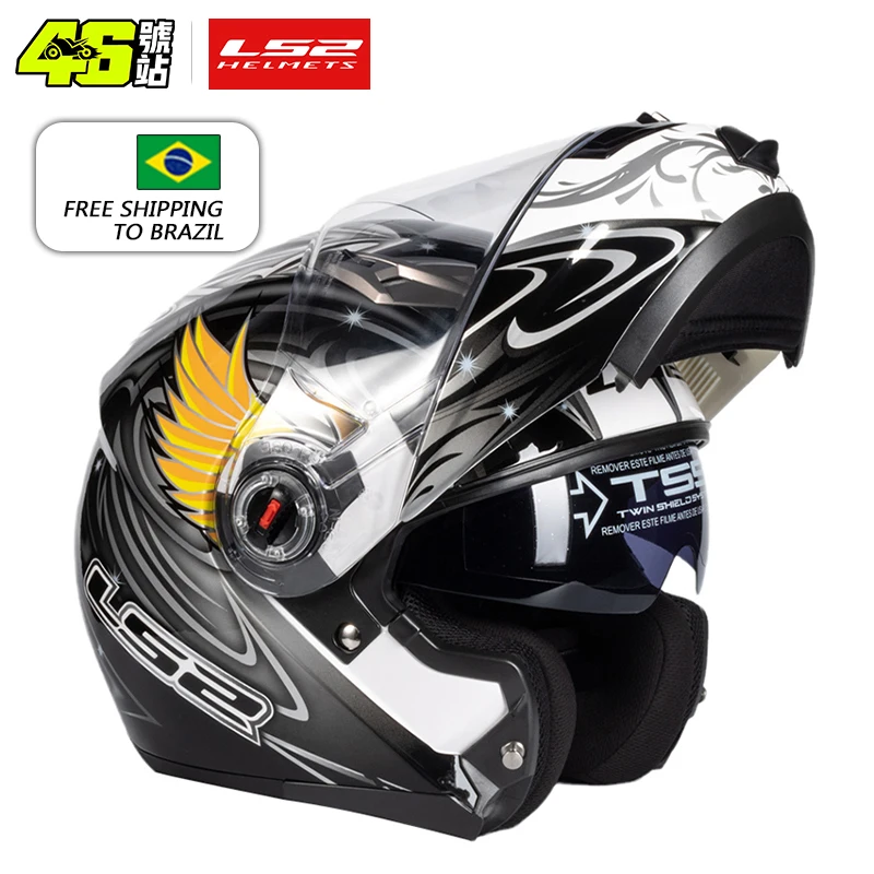 LS2 FF370 All Season Motorcycle Helmet Dual Lens Anti Fog For Men and Women ECE