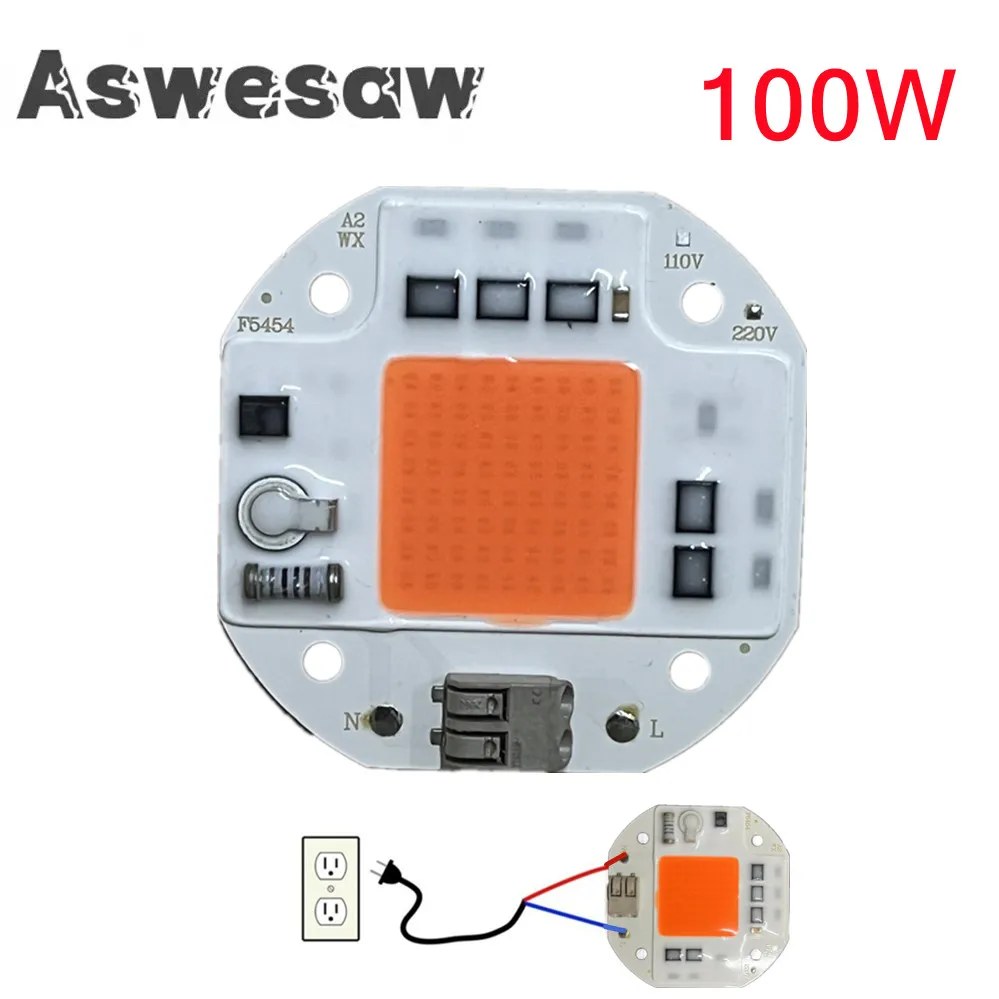 100W 70W 50W Cob Led Grow Light Welding Free 220V 110V Led Chip Per Piante Growing Grow Light Tent Full Spectrum Led Phytolamp