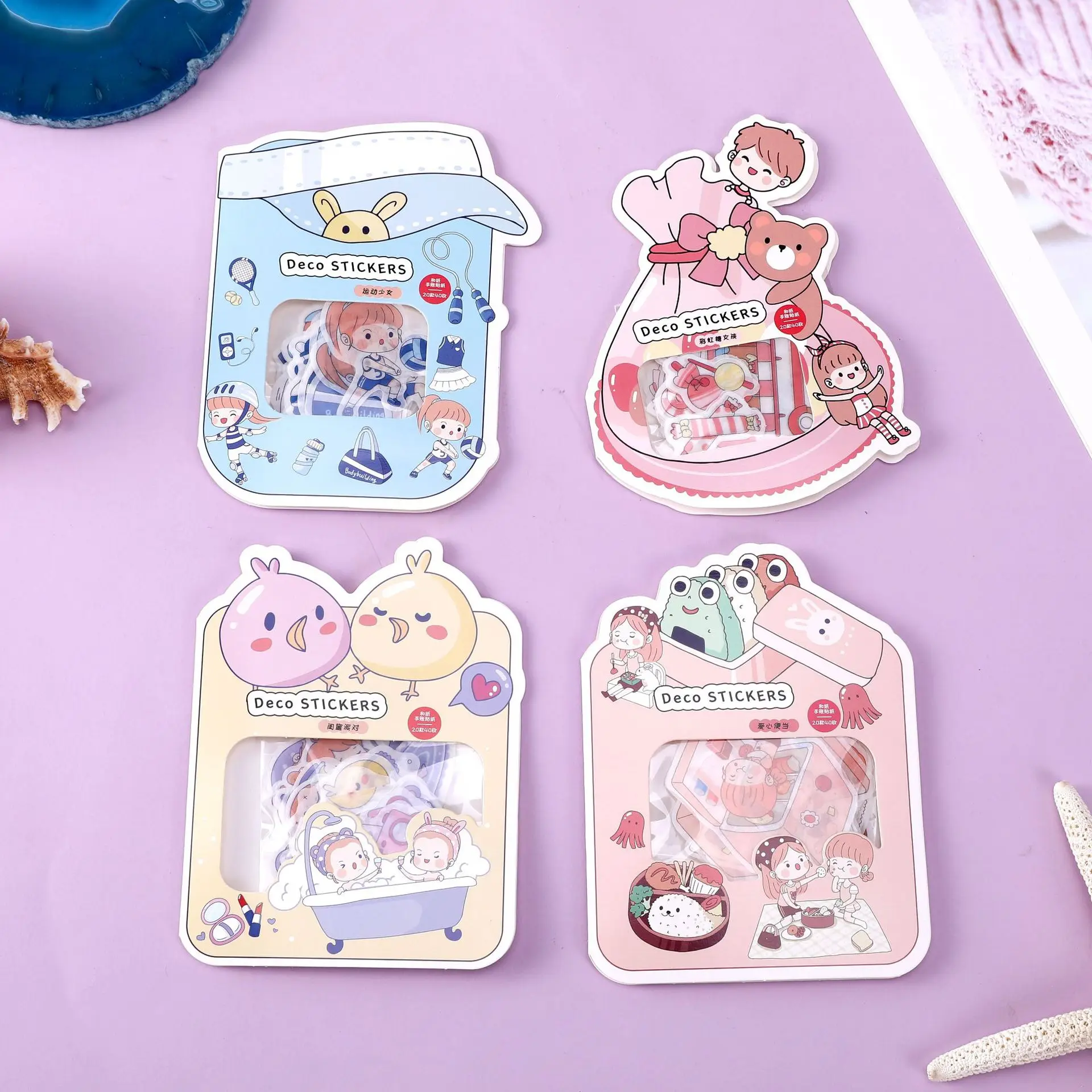 cartoon-cute-sticker-package-handheld-account-sticker-children's-small-sticker-and-paper-handheld-account-material-package