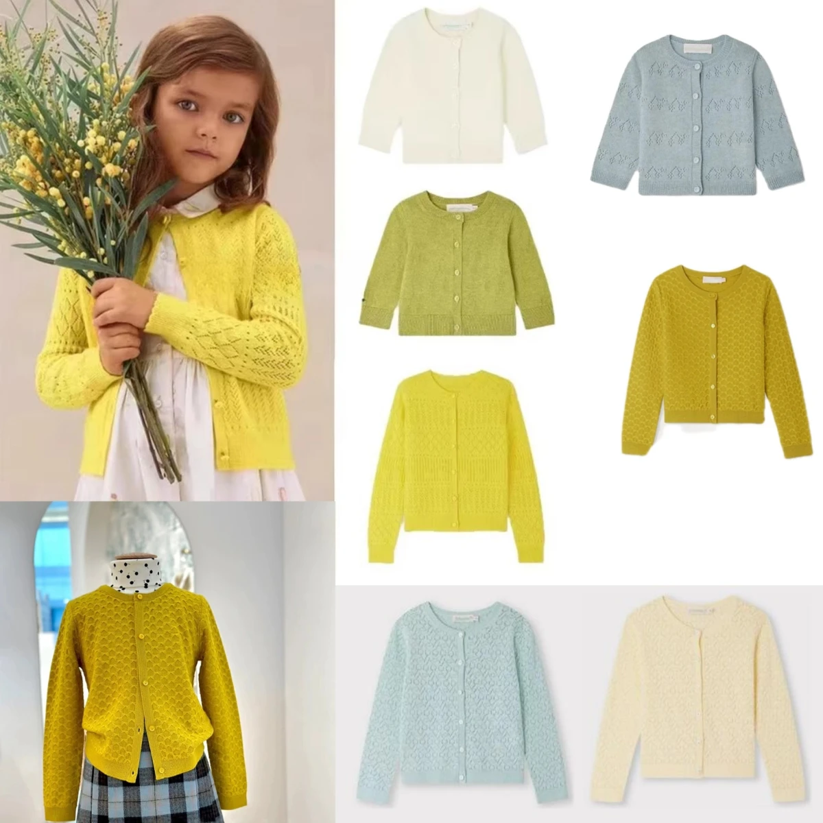 Kids Sweater Girls Sweater BP Brand Spring Cherry Knit Cardigan Kids Clothes Baby Girls Outfit Tops Cute Fashion Children Outwear