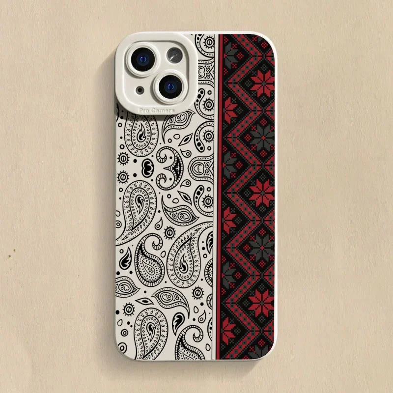 Vintage Totem Pattern Silicone Phone Case Cover in Vibrant Design