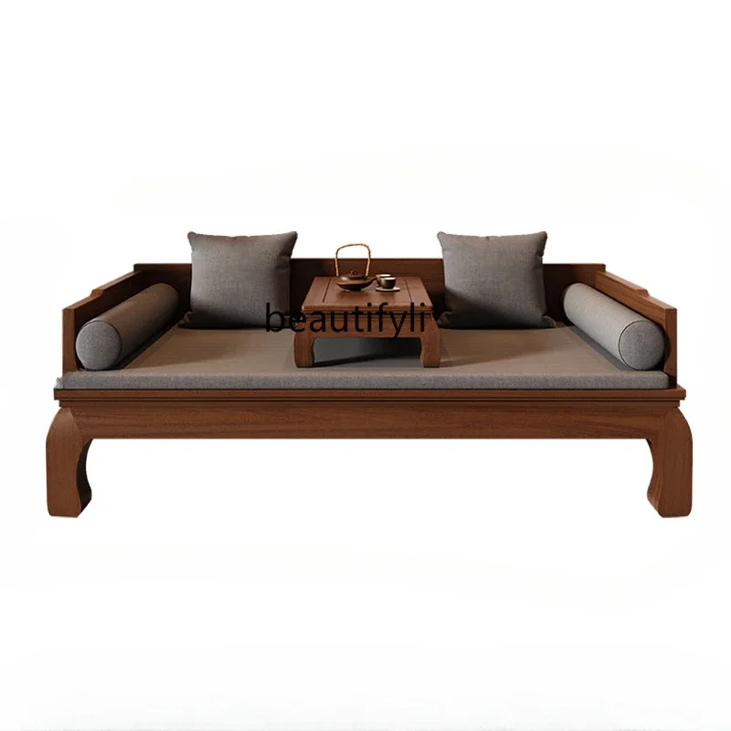 

Solid Wood Arhat Bed New Chinese Style Sofa Bed Living Room Elm Study Chaise Bed