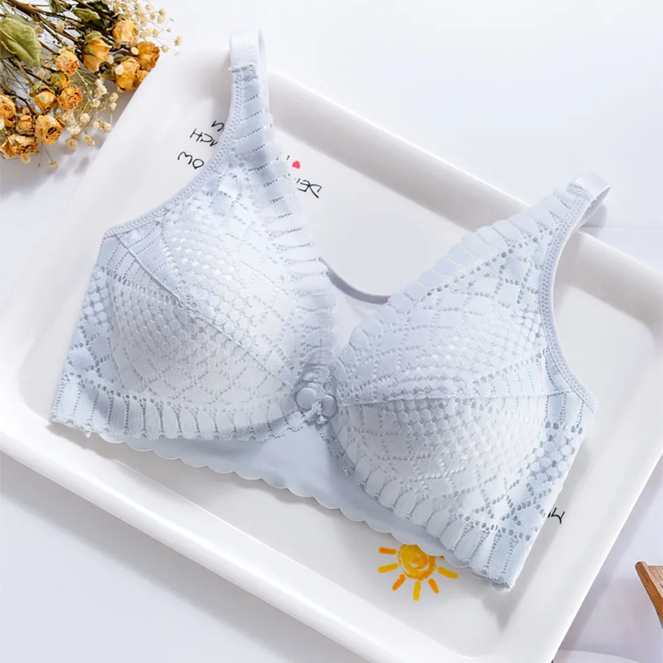 Pregnant Women Front Button Opening Convenient Breastfeeding Bra Comfortable Prevent Sagging Without Steel Rings Women Bra 5