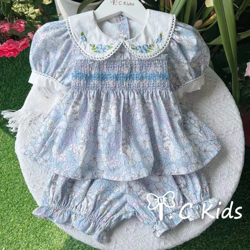 

summer new baby cotton spanish girl clothes baby girl outfit set kids clothes girls toddler girl clothes baby smokcing dress