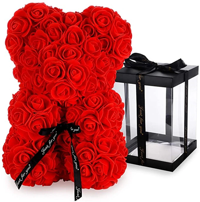 40cm Artificial Flower Teddy Bear Rose 