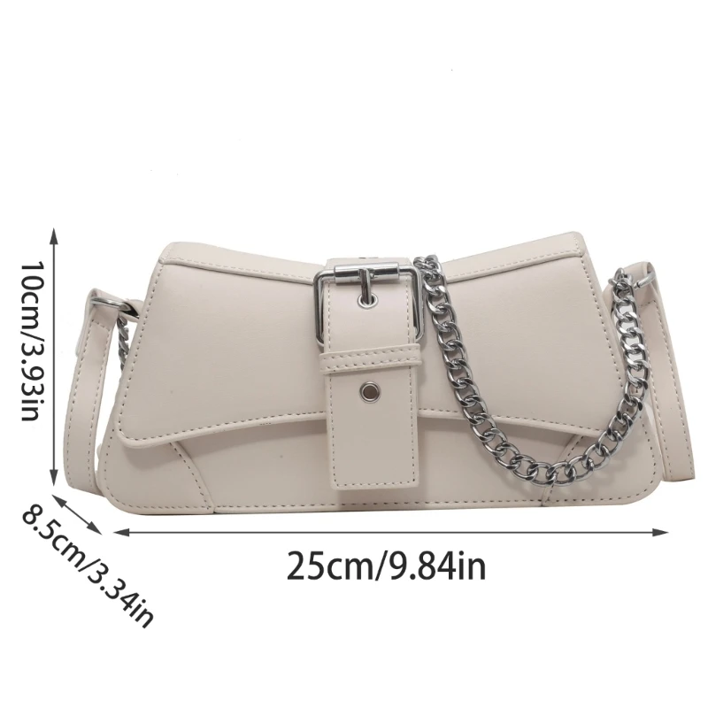 Shoulder Bag Women's Crossbody Purse with Chain Strap PU Leather Handbag E74B