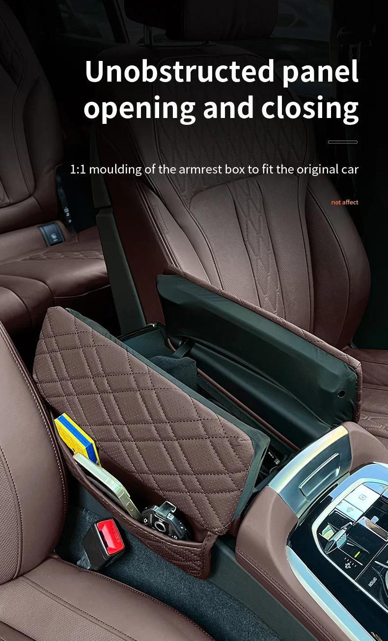 Car Armrest Cushion Cover Center Console Armrest Protector Pad For BMW F10 G11 X5 G05 X6 X7 G07 5 Series G30 G32 6GT Accessories