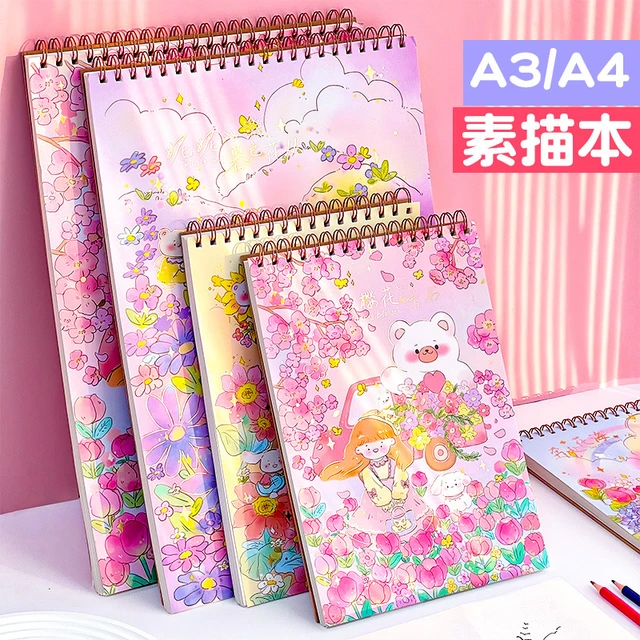 8K/A4 Thickened Sketchbook Student Art Painting Drawing Paper Sheets Marker  Book NoteBook Water Color School Stationery - AliExpress