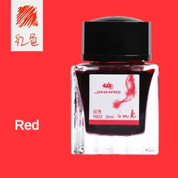 Vibrant Color Ink Glass Bottle for Fountain Pen Refills - School & Office Writing Supplies (Red 30ml)