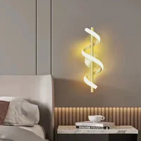 LED Wall Lamp Luxury Black White Gold Wall Decorative Lights For Bedroom Bedside Living Room Corridor Stairs Home Indoor Sconces 2