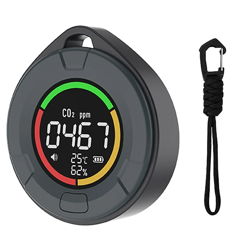 

Carbon Dioxide Detector Temperature And Humidity Detector Air Quality Monitor 4 In 1
