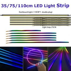 Symphony Parts 35cm 75cm 110cm LED Light Strip 18/22 In 1 Car Accessories No Rainbow 213 64 Color Light Strip