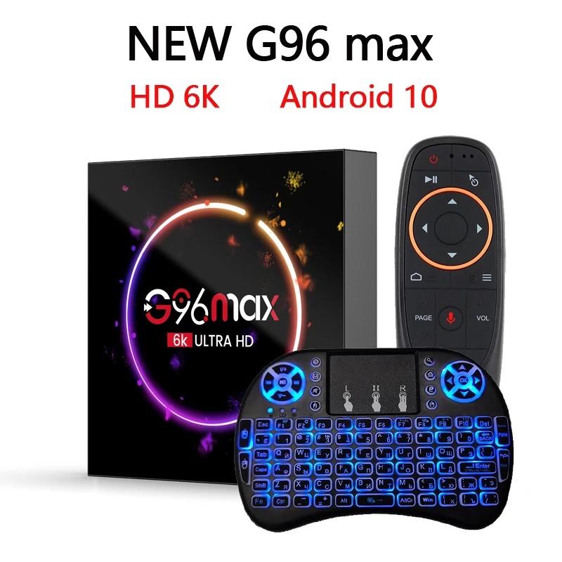 Android 10.0 TV BOX G96max Allwinner H616 Голосовой помощник 3D 6K 1080P Видео ТВ-приемник Wi-Fi 2.4G и 5.8G