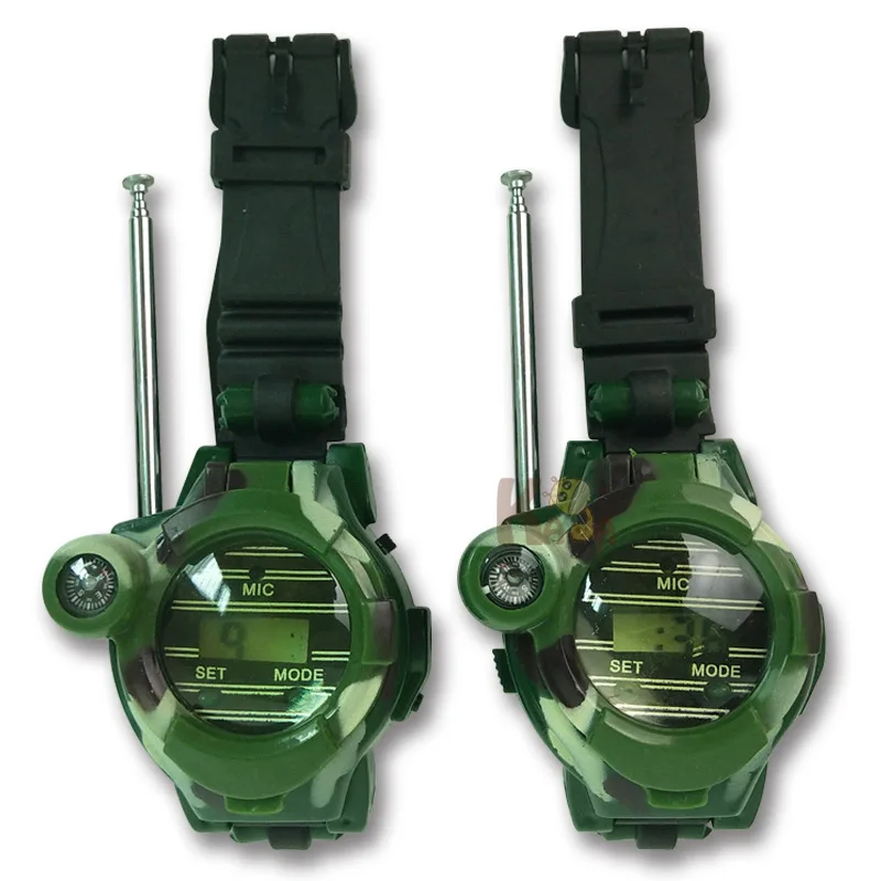 Fun Kids Walkie Talkie Camouflage Military Watch Wireless Walkie Talkie 7-in-1 Outdoor Kids Toys Birthday Gift