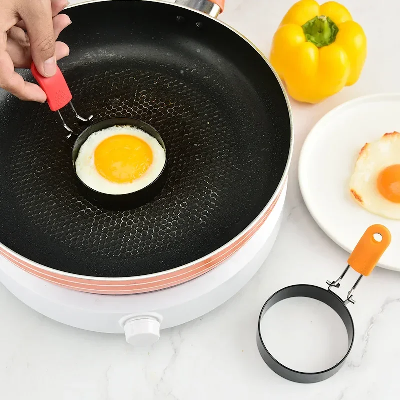 Metal Fried Egg Pancake Ring Omelette Fried Egg Round Shaper Eggs Mold for Cooking Breakfast Pan Oven Kitchen Pancake Maker Egg Mold