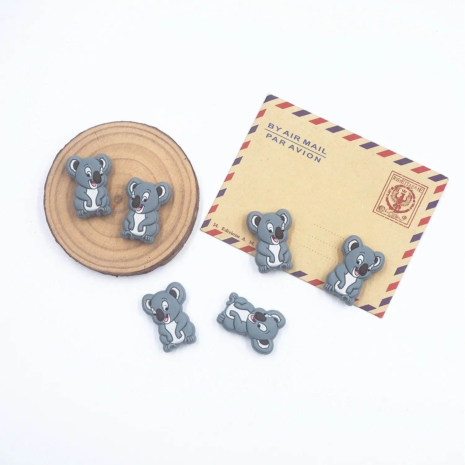 

Chenkai 50PCS Koala Focal Beads Silicone Charms For Pen Making Character Beads For Beadable Pen Baby Pacifier Dummy Chains