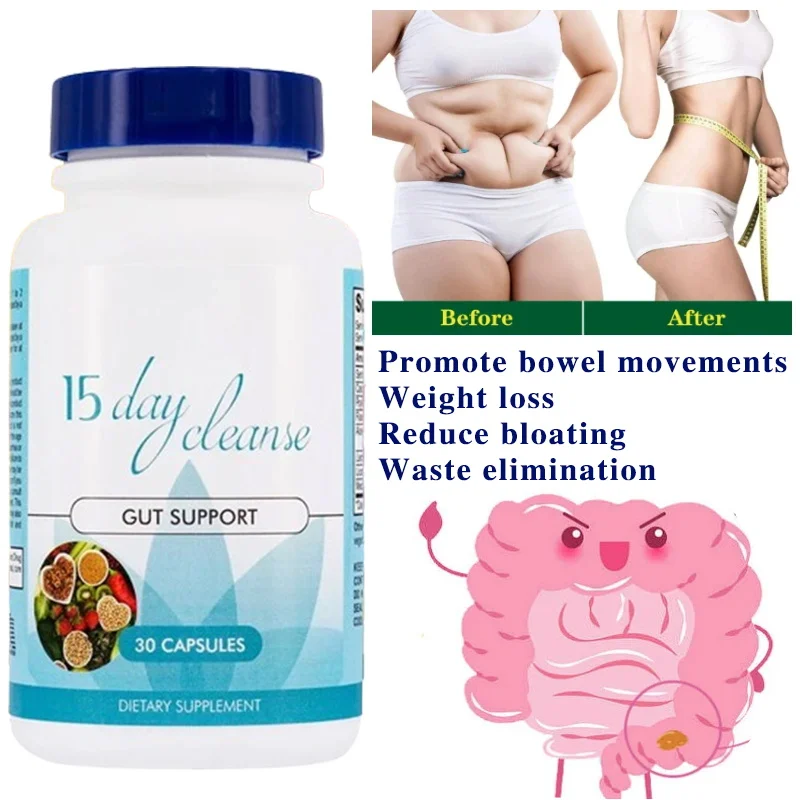 15 Day Bowel Cleanse - Detoxifying Colon Support, Improves Bowel Movements & Weight Loss Reduces Bloating and Waste Elimination