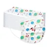 Print Children'S Mask Disposable Face Mask Industrial 3 Ply Ear Loop 10pc Cubre Bocas Desechables Disposable Mouths Covers 6