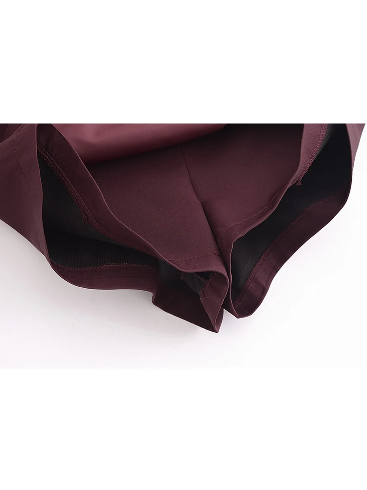 TFMLN New Spring Women Solid Skort Fashion Causal Side Zipper Mini Shorts  Skirts Vintage High Waist Streetwear Shorts Skirts