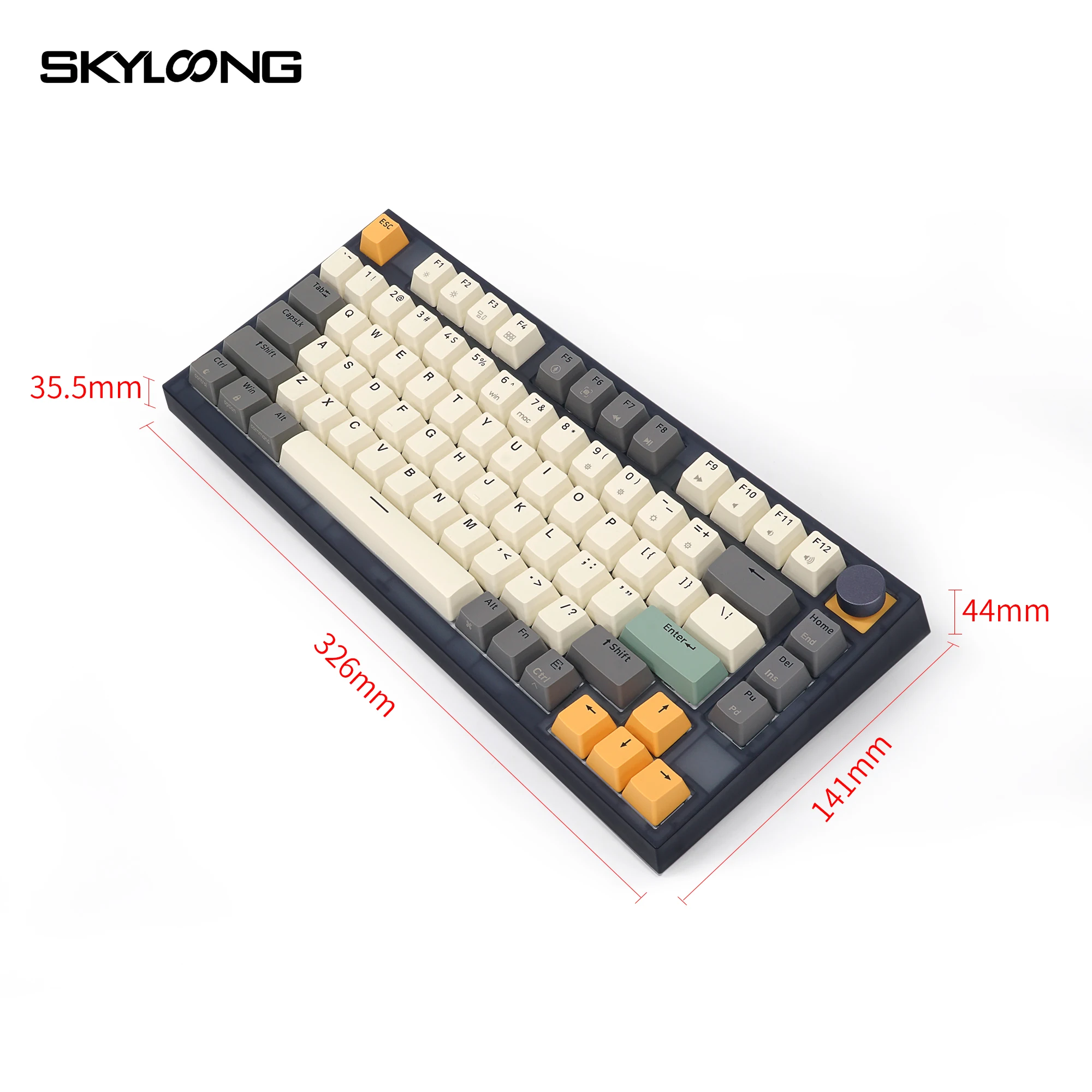 SKYLOONG Mechanical Keyboard GK75 Lite Gasket Bluetooth 2.4G USB Nordic Triple Mode Rotary Knob Gamers Gaming Wireless Keyboards