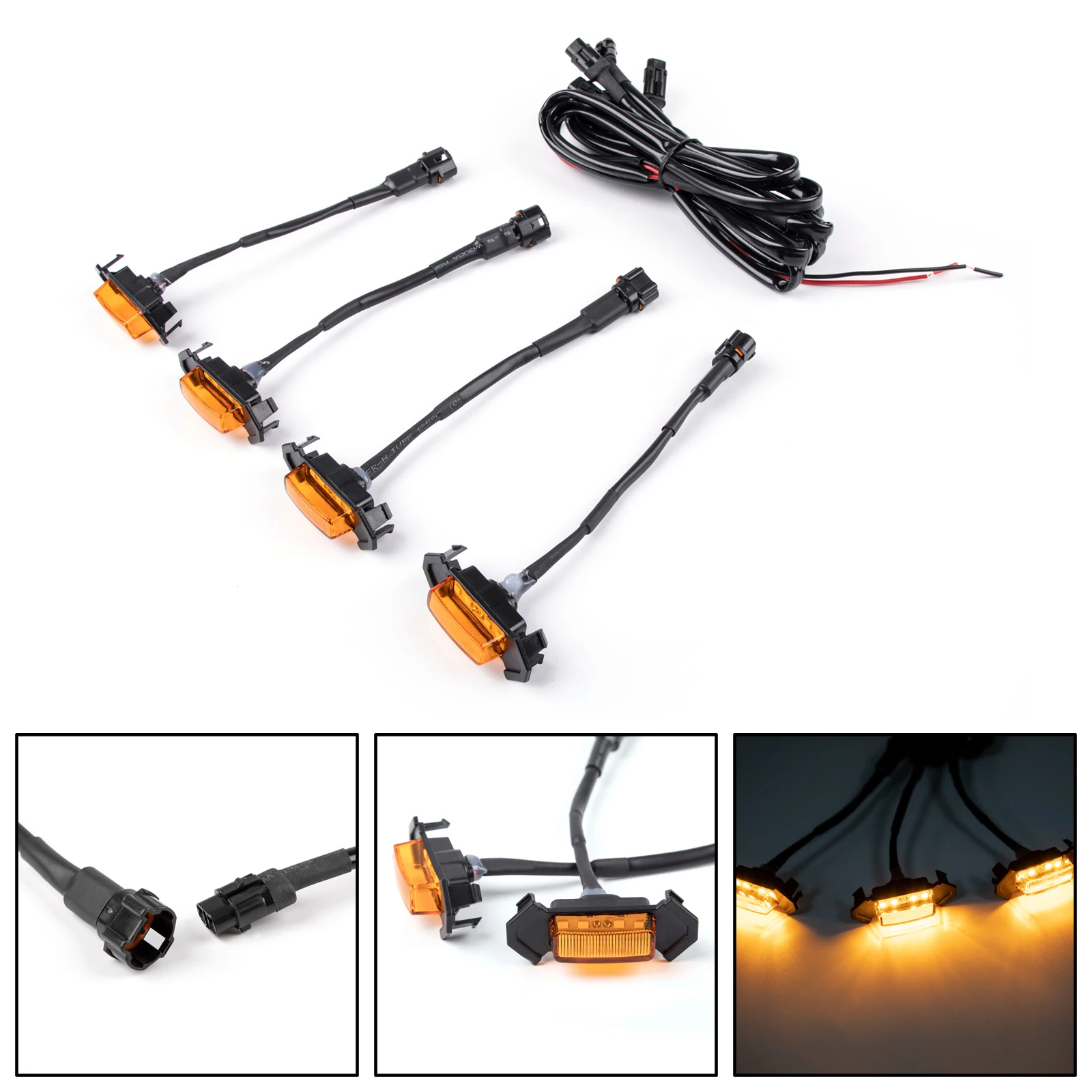 Areyourshop 전면 범퍼 그릴 타코마 2016-2020 PT228-35170 장착 LED 조명, 세트당 4 개
